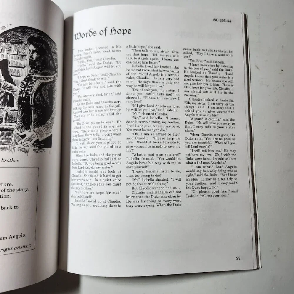 William Shakespeare Measure for Measure Workbook Reading Old World Literature